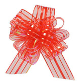 5" and 7" Organza Stripe Multi-Loop Pull Bow (25 or 50 pack)