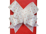 4 1/2" Swiss Dot Pattern Butterfly Kwik Pull Bow (25 pack)