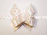 4 1/2" Swiss Dot Pattern Butterfly Kwik Pull Bow (25 pack)